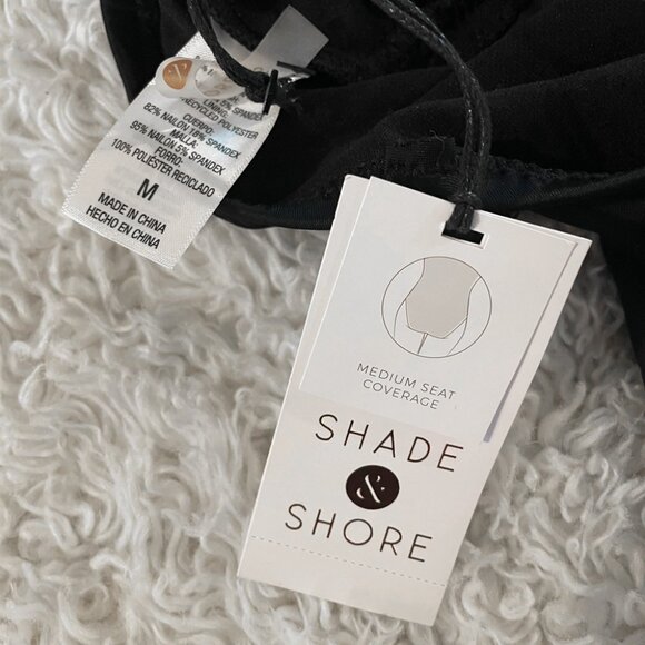 Shade & Shore™ Women's Black Mesh Front One Piece Swimsuit - Picture 6 of 7